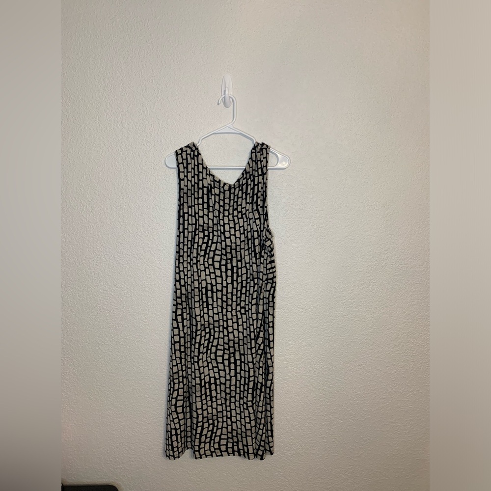 Kenneth Cole Women Sz 3X Sleeveless Black & Tan Geometric Print Career - Picture 2 of 8